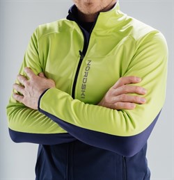 Лыжный разминочный джемпер мужской NORDSKI Premium Green/Blueberry - фото 16495