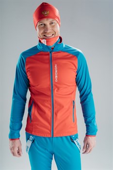 Лыжный разминочный джемпер мужской NORDSKI Premium RED/BLUE - фото 17149
