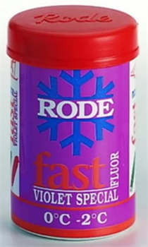 Мазь лыжная RODE Fluor, (-0-2 С), Violet Special, 45g - фото 17368
