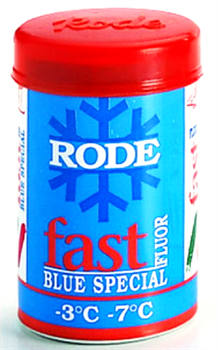 Мазь лыжная RODE Fluor, (-3-7 С), Blue Special, 45g - фото 17370