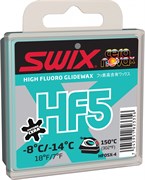 Мазь скольжения SWIX HF5X, (-8-14 C), Turquoise, 40 g
