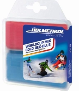 Мазь скольжения HOLMENKOL WORLDCUP MIX COLD RED-BLUE, 2*35 г 24127