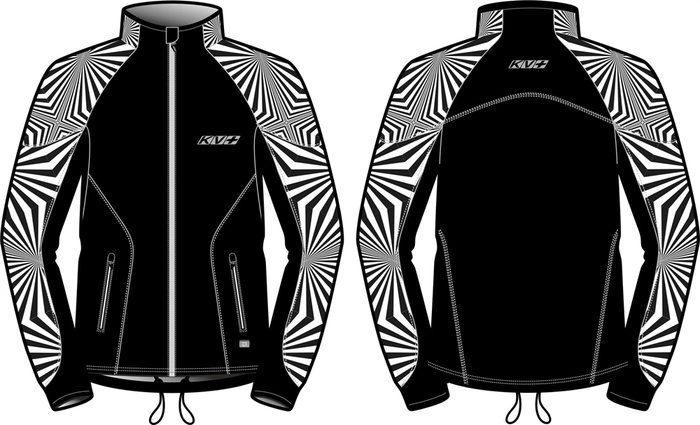 Куртка KV+ Lahti разминочная black/white 21V116.10