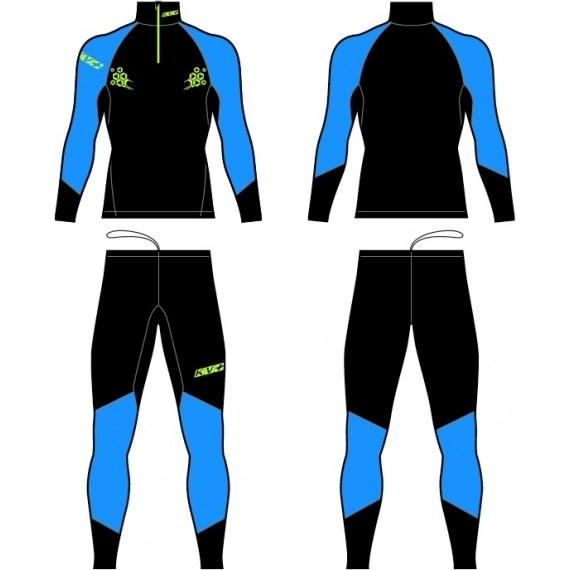 Комбинезон гоночный KV+ Lahti раздельный BLACK/BLUE 21V118.12