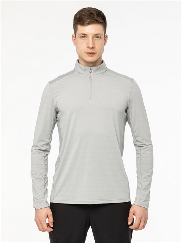 Лонгслив на молнии MOAX Flame мужской серый меланж 114631-11200