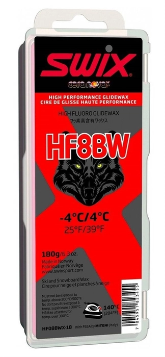 Мазь скольжения SWIX HF8BWX, (+4-4 C), black, 180 g (с крышкой) HF08BWX-18